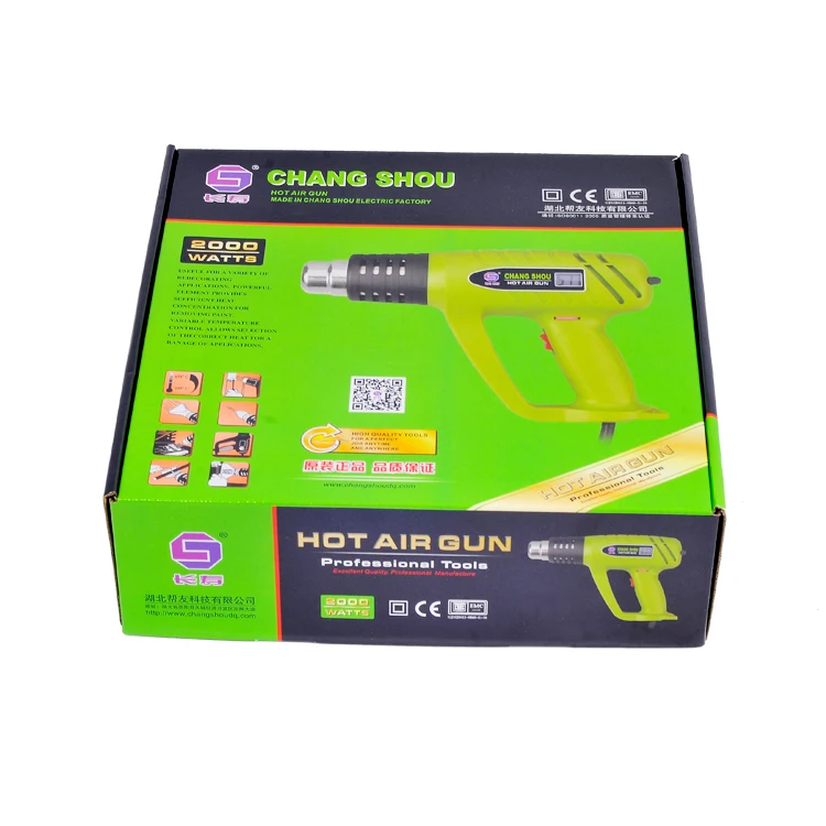 CHANG SHOU 2000W Quick Temperature Adjustment Heat Gun For Shrink Wrap Plastic Welding hot air gun electric hot blow gun