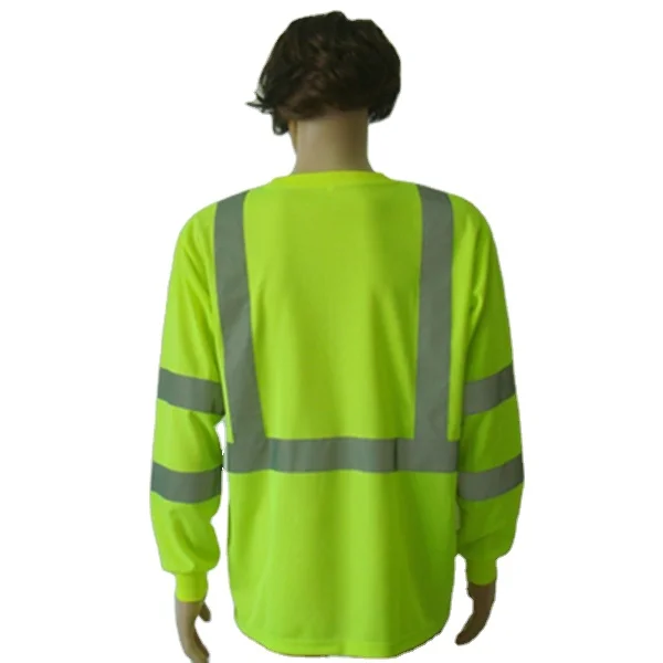 100%Polyester Reflective Security Hi Vis Safety Shirt