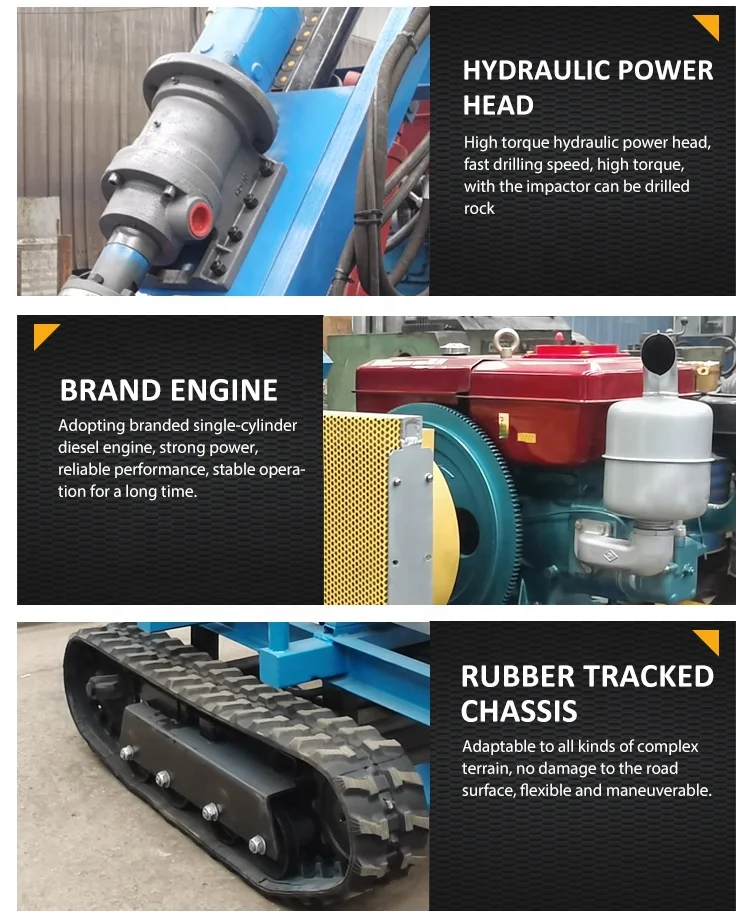 Factory manufacturer photovoltaic pile driver Small crawler hydraulic punch drilling machine