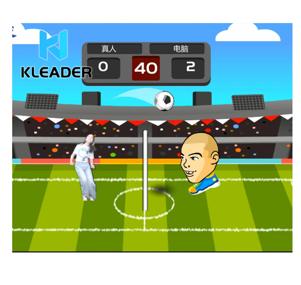 Interactive Games Football goal Trainer Kinect Sports Dribbleup Football Game Floor Projection AR Interactive Soccer Simulator