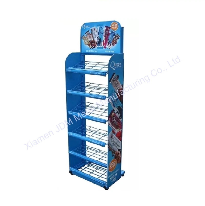 OEM ODM customize Candy and chips chewing gum showroom racks stands movable shelf mountain shelves