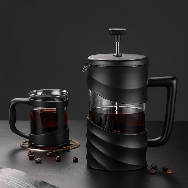 New Design Food Grade Heat Resistant High Borosilicate Glass French Press Coffee Maker