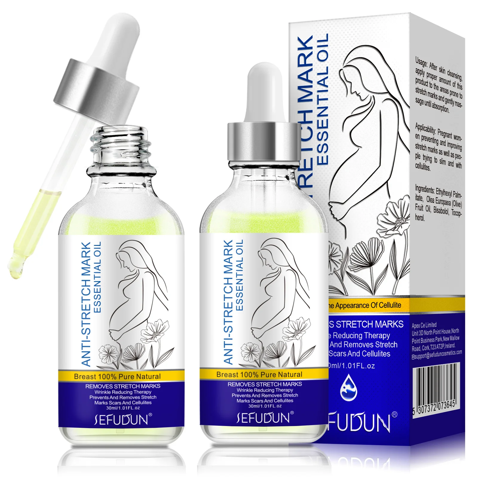 Postpartum Assistant Soothing Fat Lines Repair Growth Lines Enhanced Elasticity Stretch Marks Removal Essential Oil 30ml