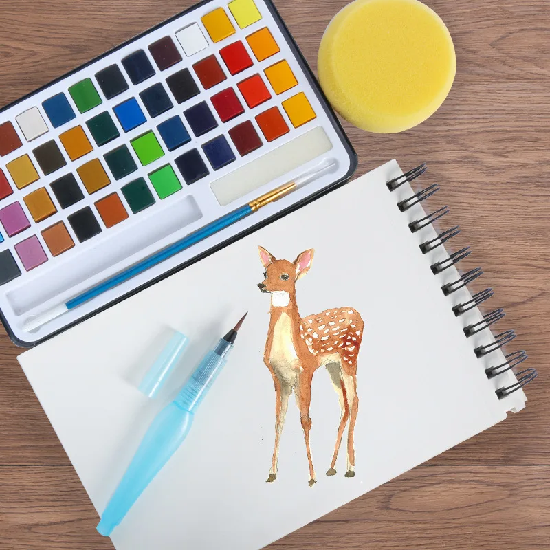 High Quality 100 colors Custom Watercolor Paints Sets With Brush best price