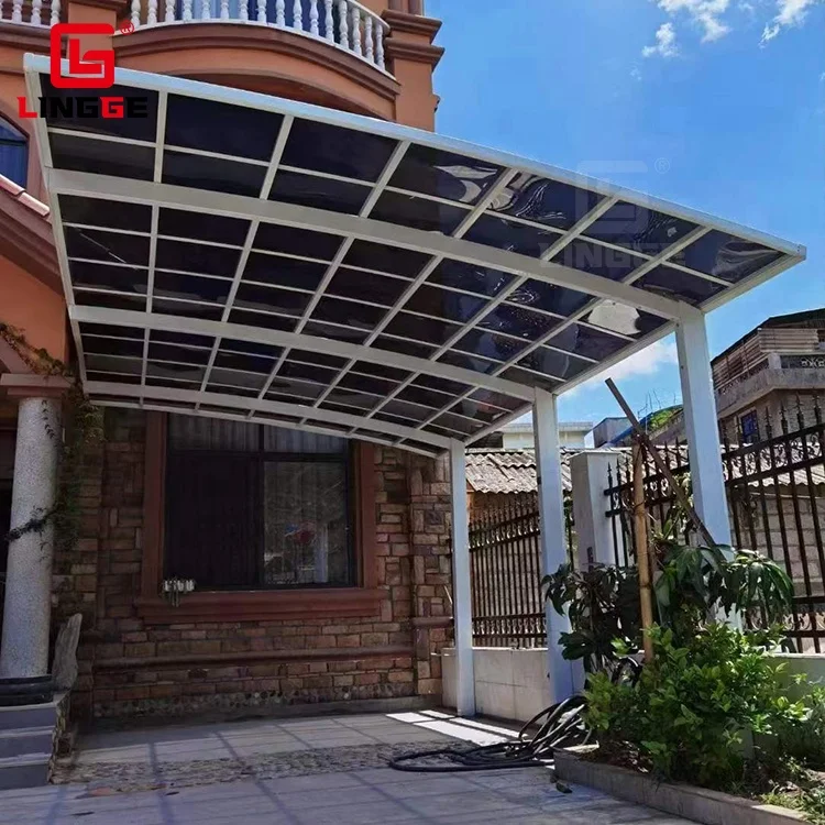 UV Protection Rainproof Metal Aluminum Customized Balcony Awnings Outdoor Canopy Patio Cover PC Roof