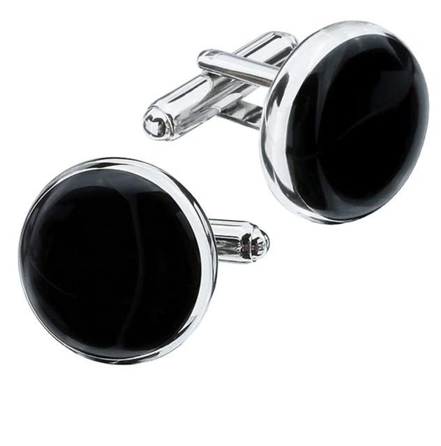 SY New design silver plated alloy cuff links tie clips for men
