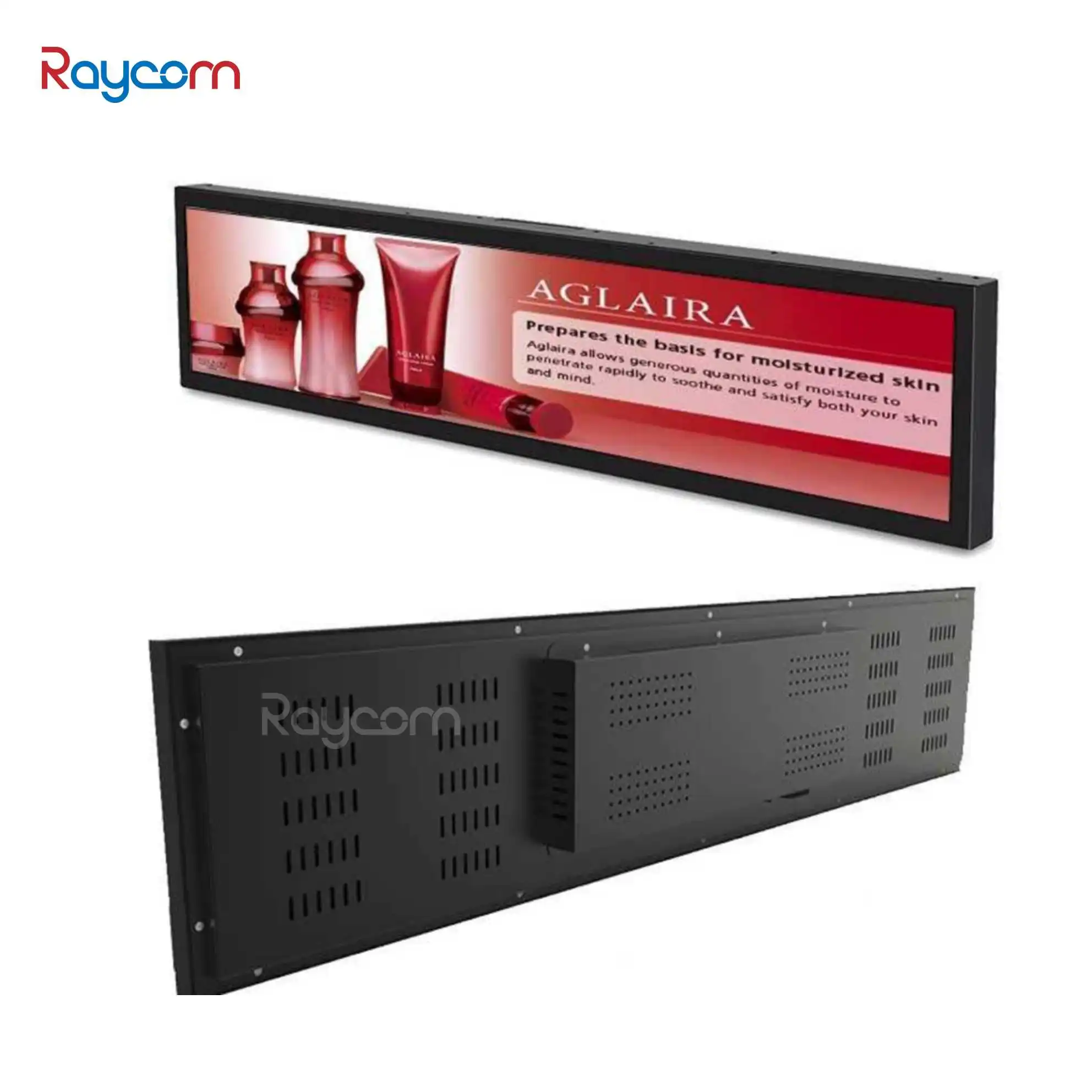 Raycom Hot New Ultra Wide Stretched Bar Lcd Advertising Display/Ads Player Lcd Commercial Ultra Stretch Screen