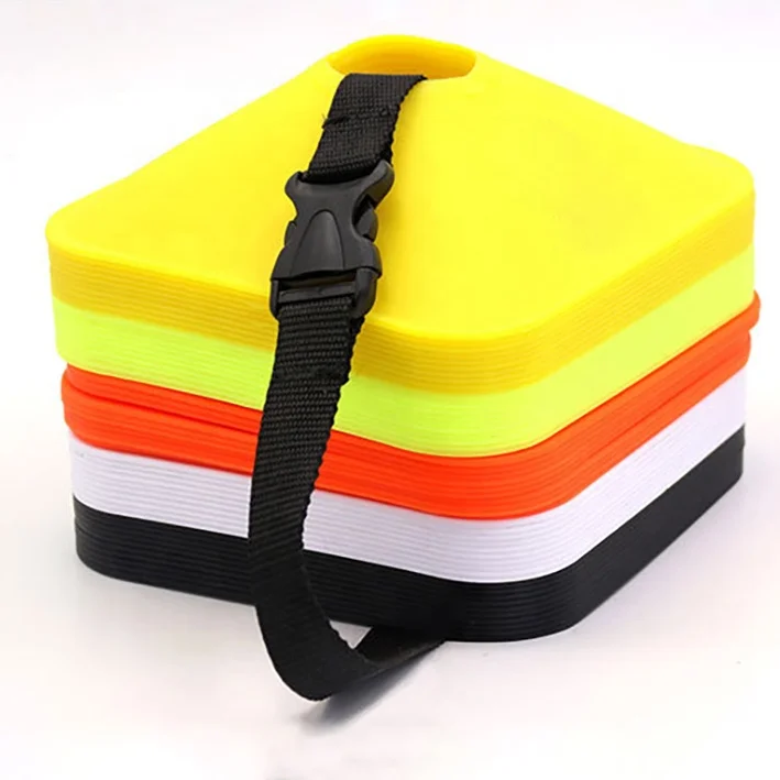 Agility Training Disc Soccer Cones ( Set of 50 ) With Carry Bag And Holder For Football Basketball Gym Sports Field Markers