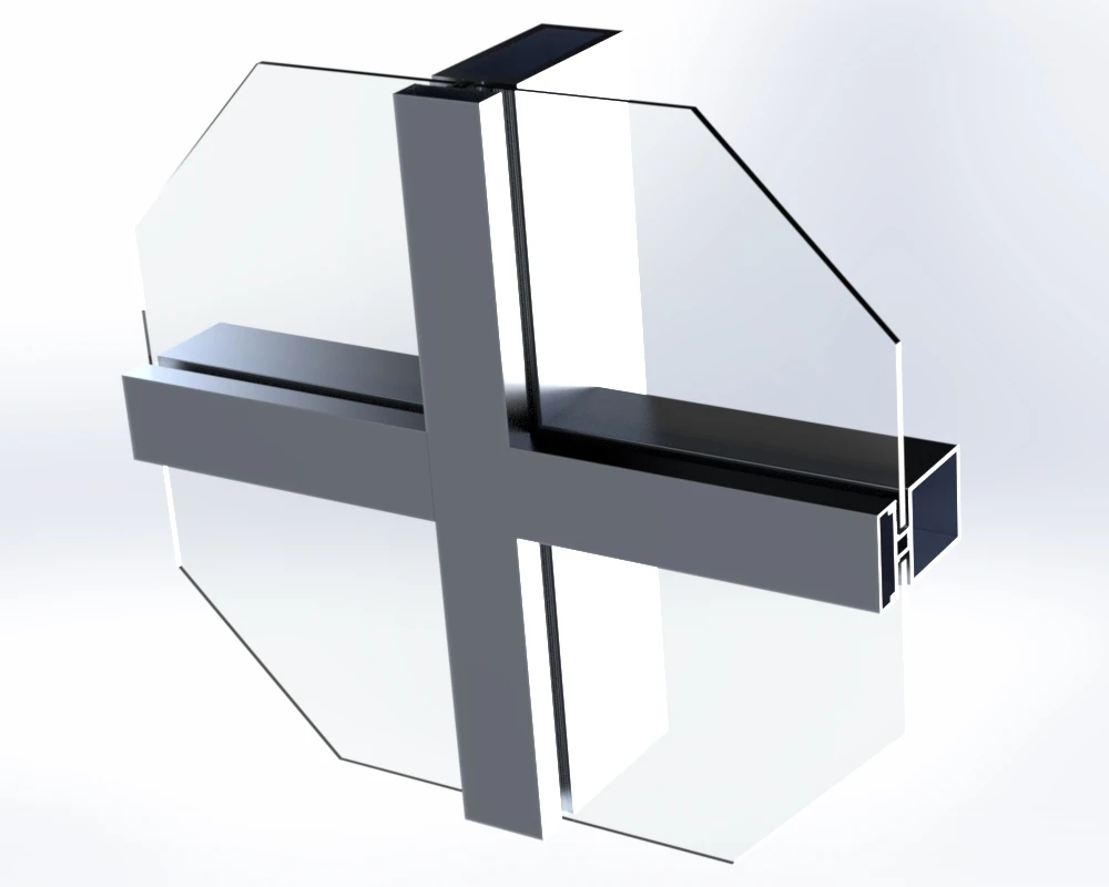 Philippines Aluminium Exterior Hidden Frame Glass Facade Aluminum Glass Curtain Wall