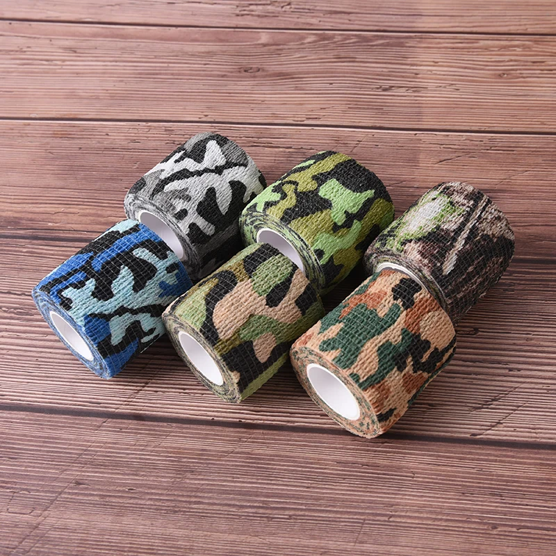 Outdoor Sports Vet Camo Wrap Tape Elastic Retention Bandage Self-Adhesive Camouflage Tape
