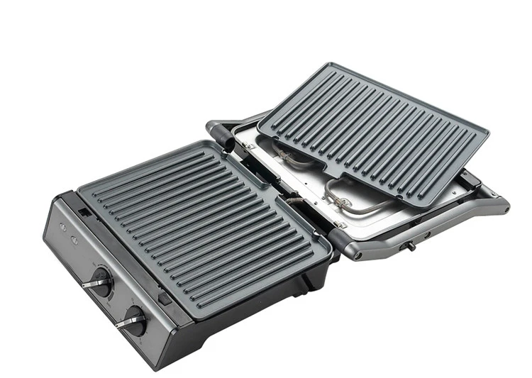 Mini foldable commercial household press grill desktop electric healthy grill teppanyaki sandwich grill
