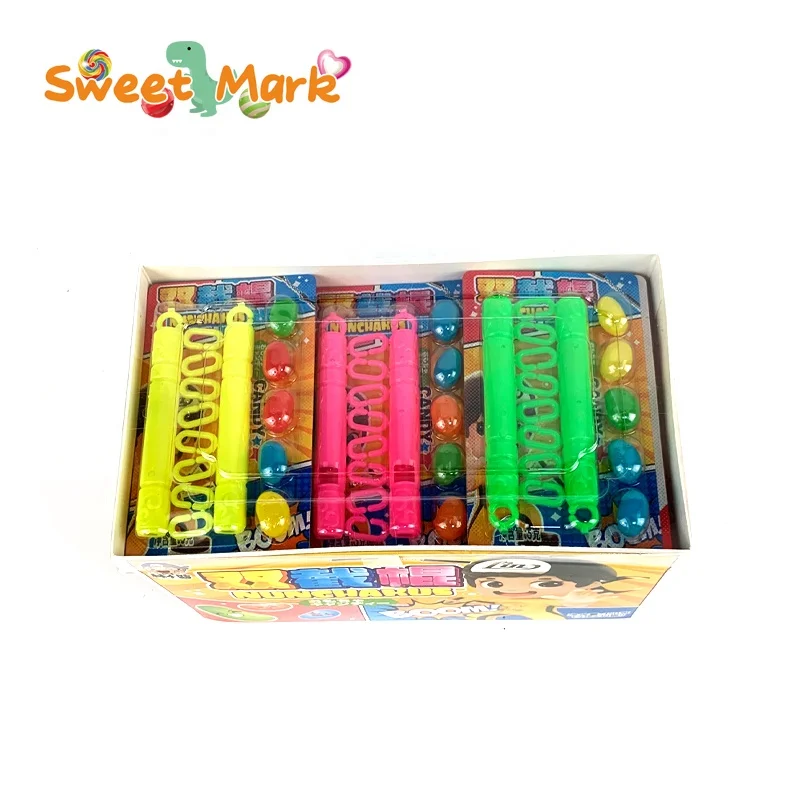 Halal jelly bean fruit flavor fun Nunchakus Whistle toy kid candy toy