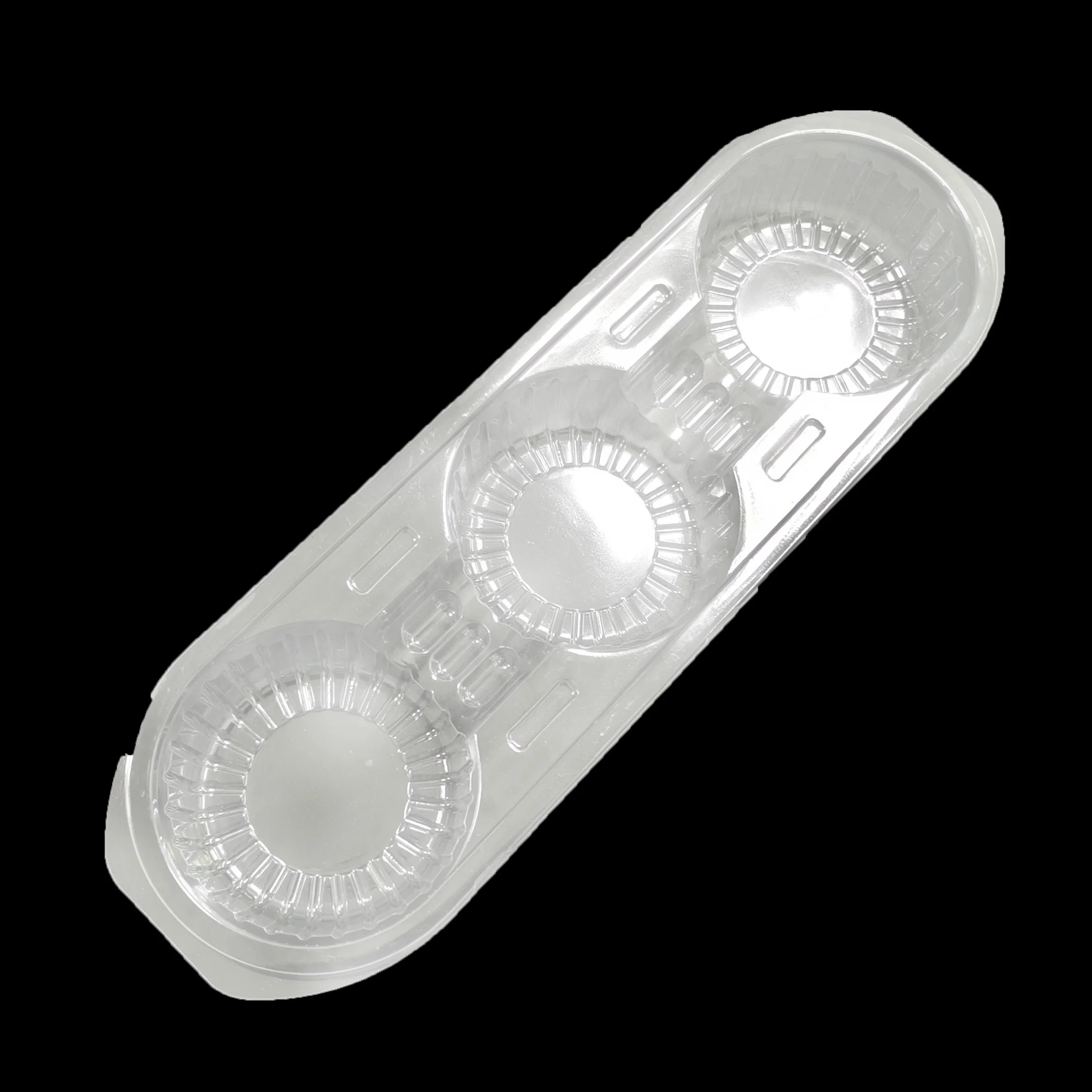 HOT SALE 3 Compartment PET Clear Material Insert Blister Disposable Plastic Cup Holder Tray