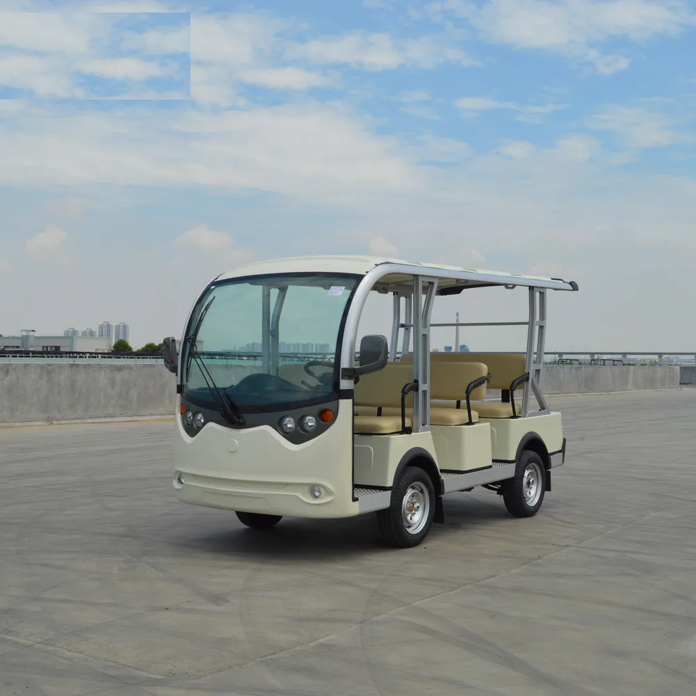 8 Passengers Electric Mini Tourist Bus Sightseeing Golf Cart Without Doors 48V AC System LT-S8.C