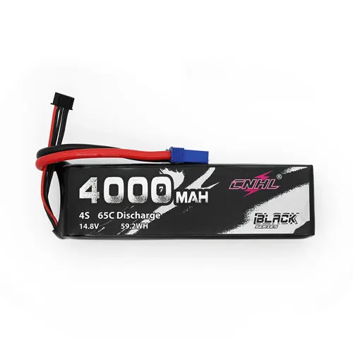 cnhl black series 4000mah 14.8v 4s 65c lipo battery with ec5 plug