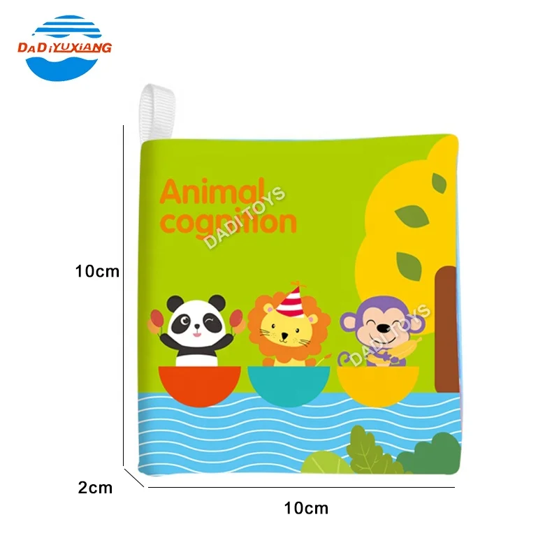 DADI Customized Baby Toys Educational Color Visual Digital Animal Cognition Soft Cloth Baby Cloth Book For Babies