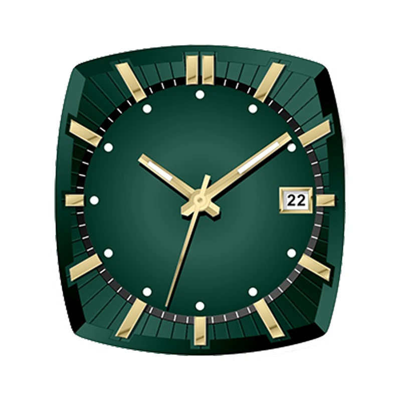 Custom Low MOQ Design Men Watch Dial Parts Changing Color Bule Green Face Dial For Watches