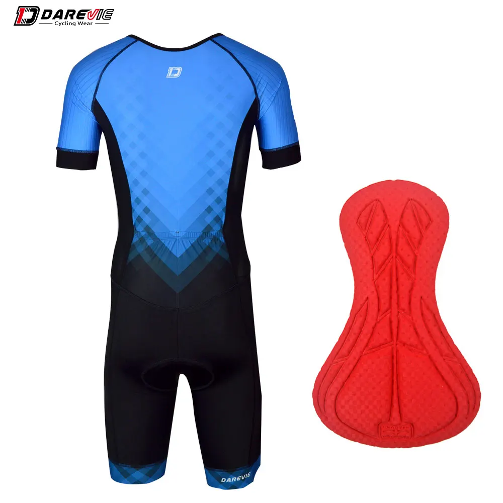 Darevie OEM sublimation print custom team cycling trisuit bicycle skin suit bike speed suit bespoke cycling triathlon suit
