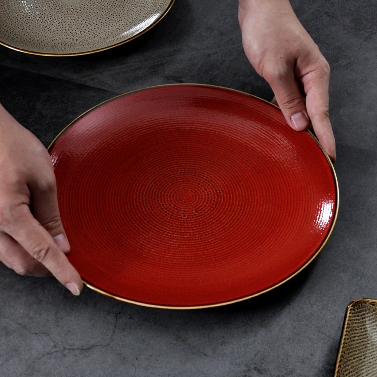 Chaozhou Manufacturer Durable Material Tableware On-glazed  Ceramic Dinner Plate