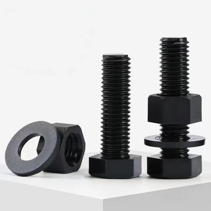 M6 White/ Black Plastic Nylon Hex Head  Bolts Din933 M8 M10 M12 M16 screw