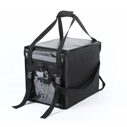 48L Insulated aluminium waterproof fast food pack pizza cooler delivery bag