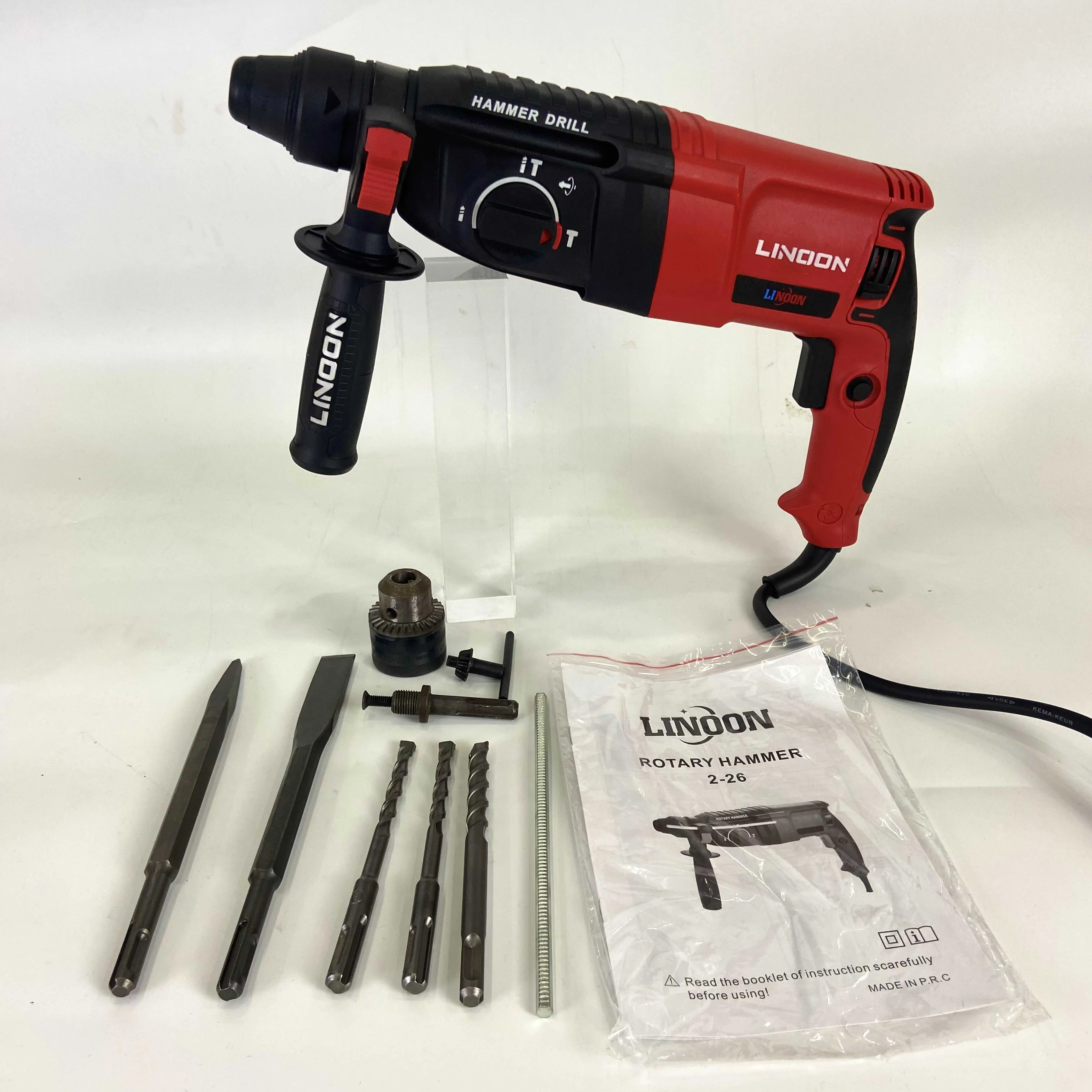 LINOON SDS plus 26 mm quality impact tools 850w rotary hammer 26mm hammer drill power tools
