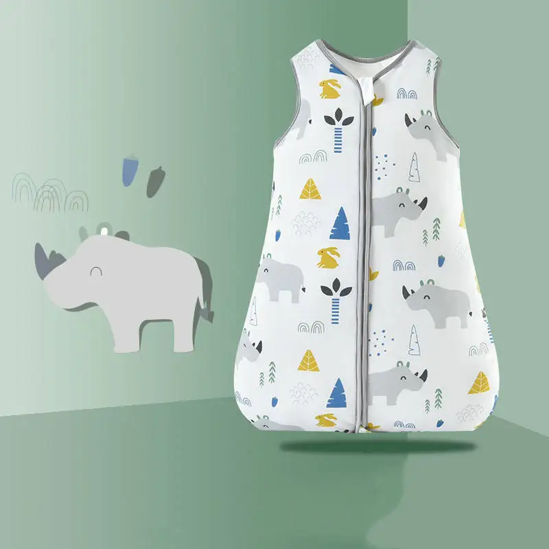 Printing Baby Pajamas Wholesale Sleeveless Baby Gown Cute Newborn Baby Sleeping Bags