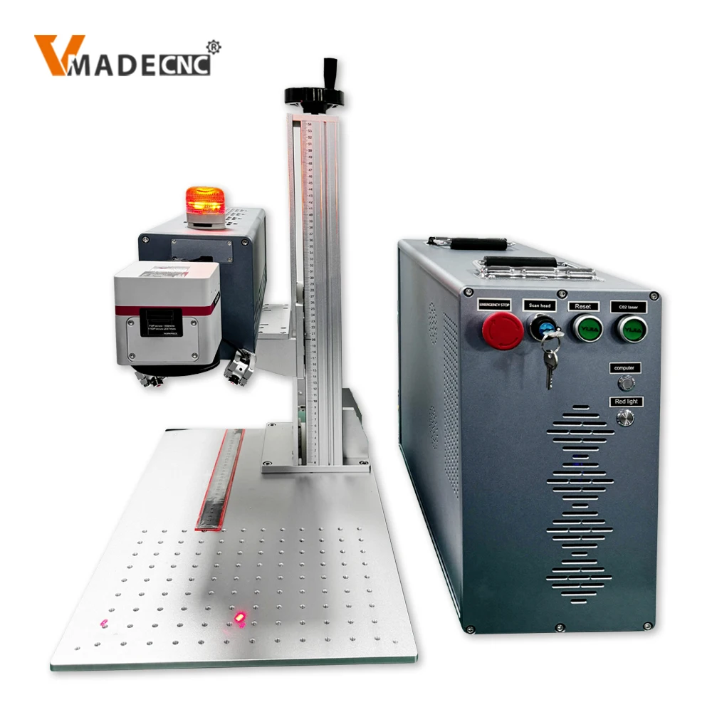 CO2 металлическая трубка лазерная маркировочная машина Galvo Laser
