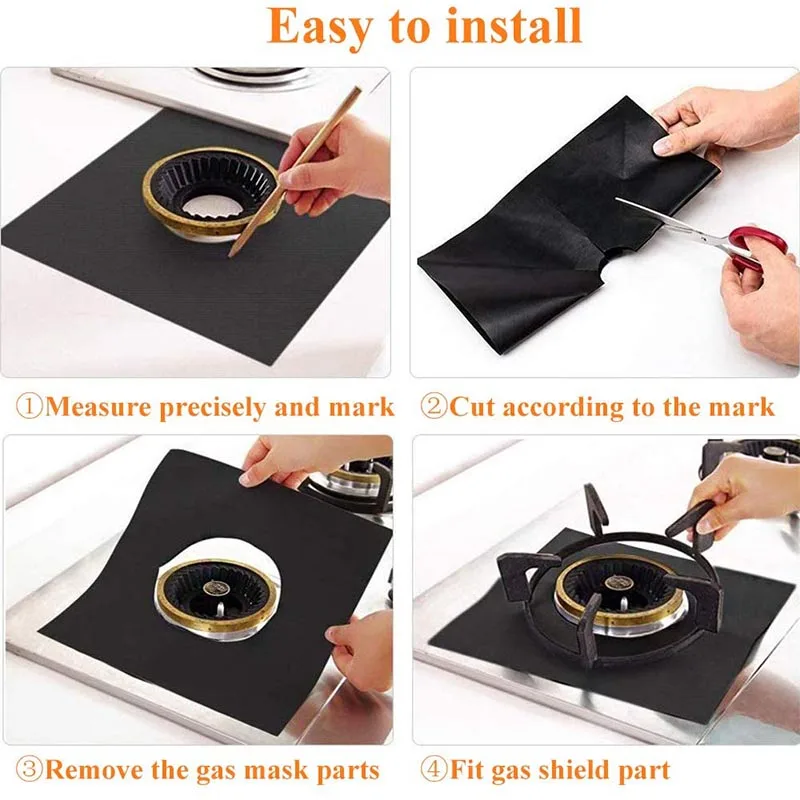 EXW price Hot Easy Clean Non Stick Stove Protector Mat Reusable Gas Stove Burner Covers