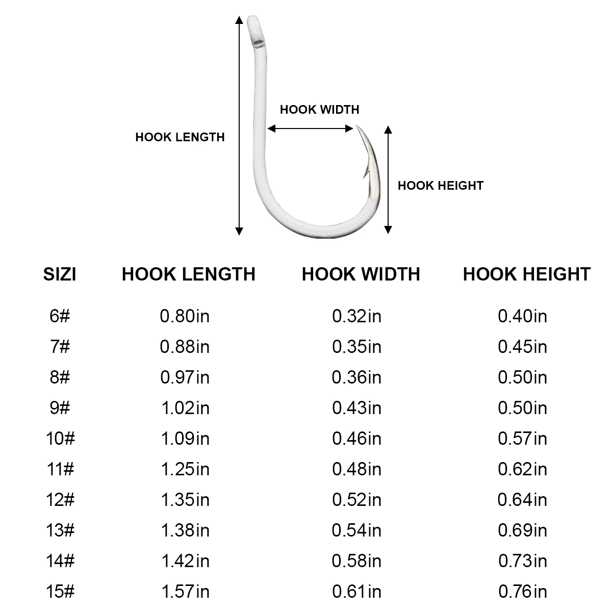 Seacrazy Super Strong Heavy WIre White Glow High Carbon Steel Octopus Fishing Hook  6#~15#