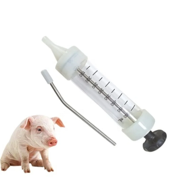 500ml Large Capacity Veterinary Animal Vaccine Syringe Plastic Cattle Sheep Goat Feeding