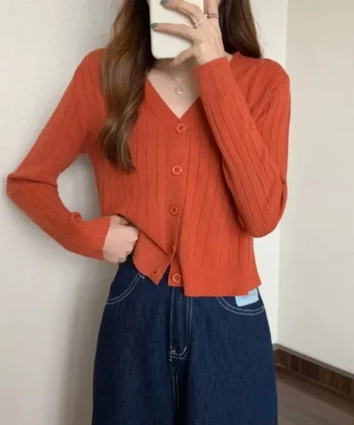 Custom Solid Color Female Knitwear Clothing Outer Wear Loose  Ladies Sweater Cardigan Outerwear Tops Women Knit Clothes