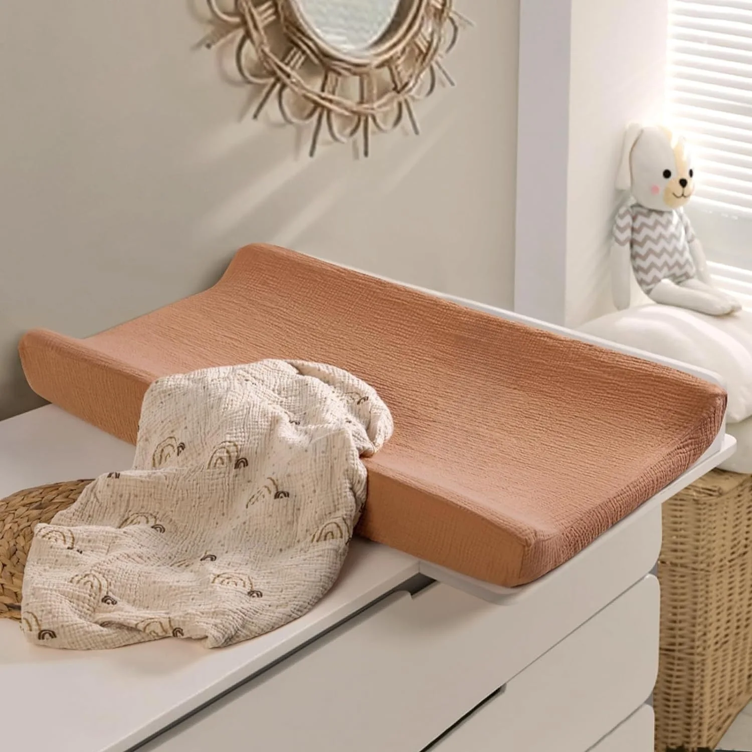 2pack Changing Pad cover for Baby Girls Boys With 100% Cotton Natural Comfort Diaper Change Table Pad Covers