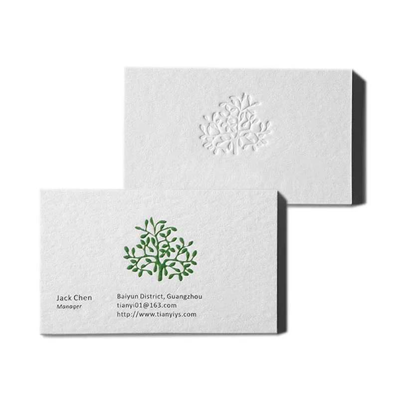 Custom Business Card High End Business Creative Card Embossed Cotton Paper Business Card Duplex Printing