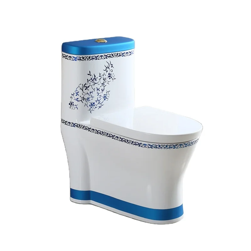 Red Gold Color Anti-blocking Splash Flush Super Spiral Row Integrated  Smart Toilet