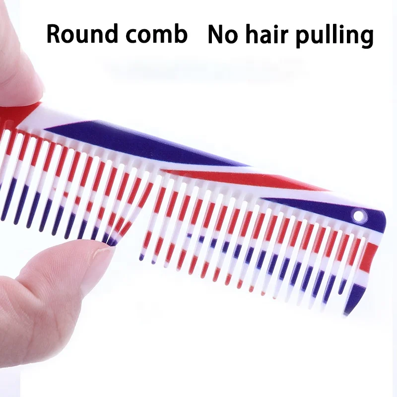 Marigold Plastic Salon detangling hair brush afro double sided hair edge control brushes comb hair straightener British comb