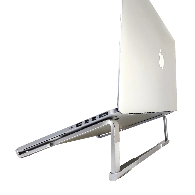 Aluminum alloy ergonomic flexible ultra thin computer notebook stand portable metal foldable desktop laptop stand for macbook