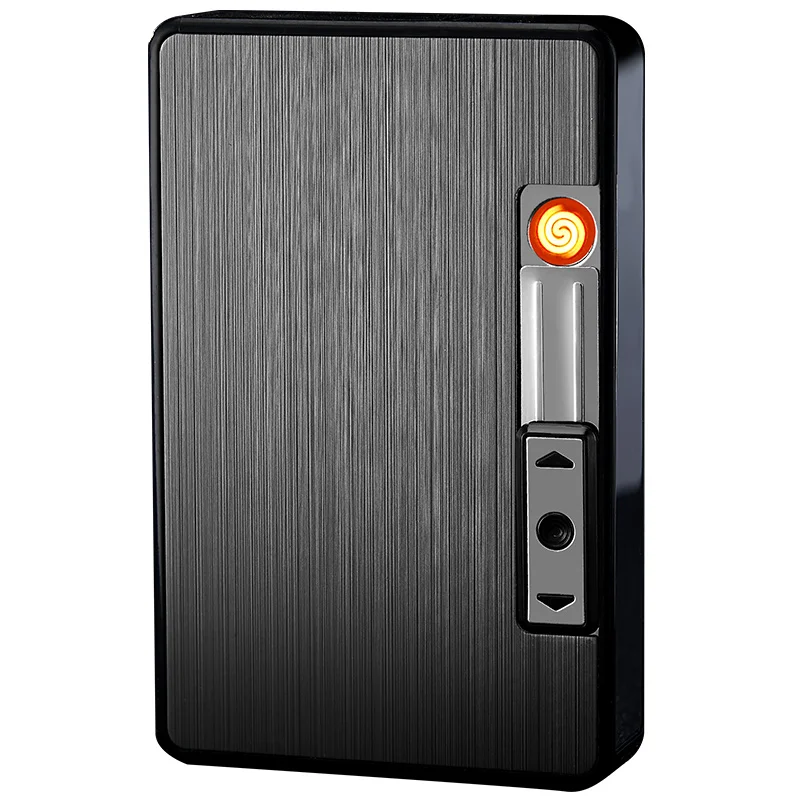 JL-236N 2019 Focus Brand Wholesale cigarette box with lighter USB Rechargeable cigarette lighter case