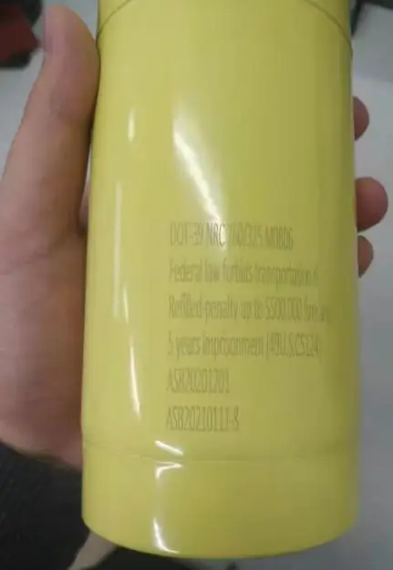 DC03 Steel Gas Tank DOT39 Cylinder for MAPP Gas 1L