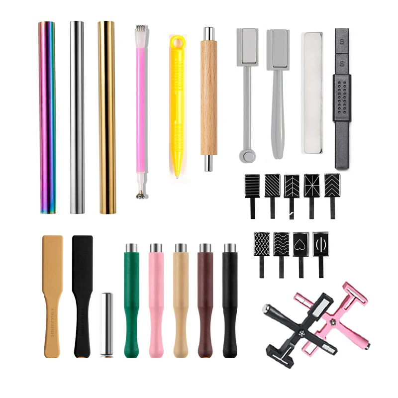 Nail art Magnet Stick  For 3D Magnet Cat Eye Gel nails polish design manicure tools round square sticks