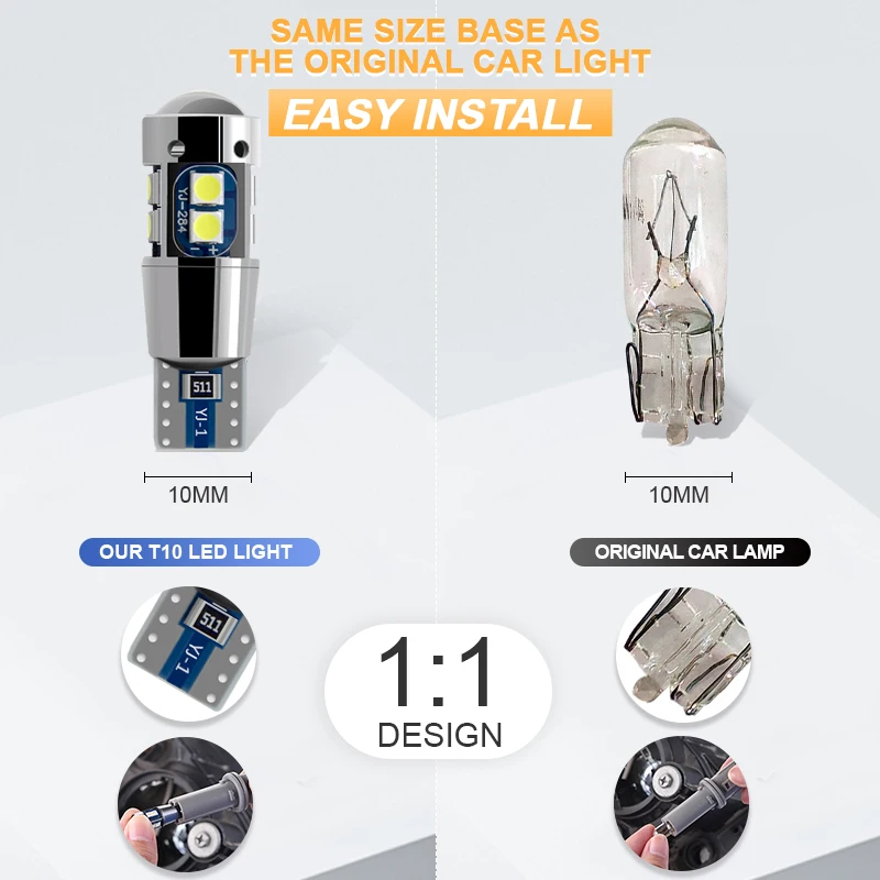  Лидер продаж 3030 10SMD светодиодная CAN-шина без ошибок t10 внутренняя лампа для чтения приборное освещение габаритные огни Автомобильные