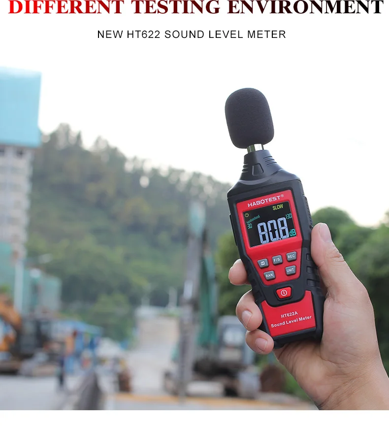 Digital Sound Level Meter HABOTEST Noise Measuring Instrument db Meter logger HT622A Decibel Monitor Diagnostic-tool 30~130db