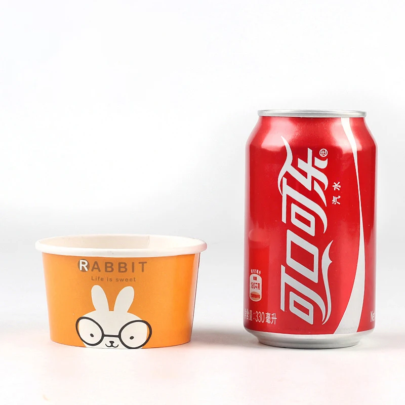 custom logo 3oz Manufacturers disposable white ice cream paper soup noodle cup with lid paper cup