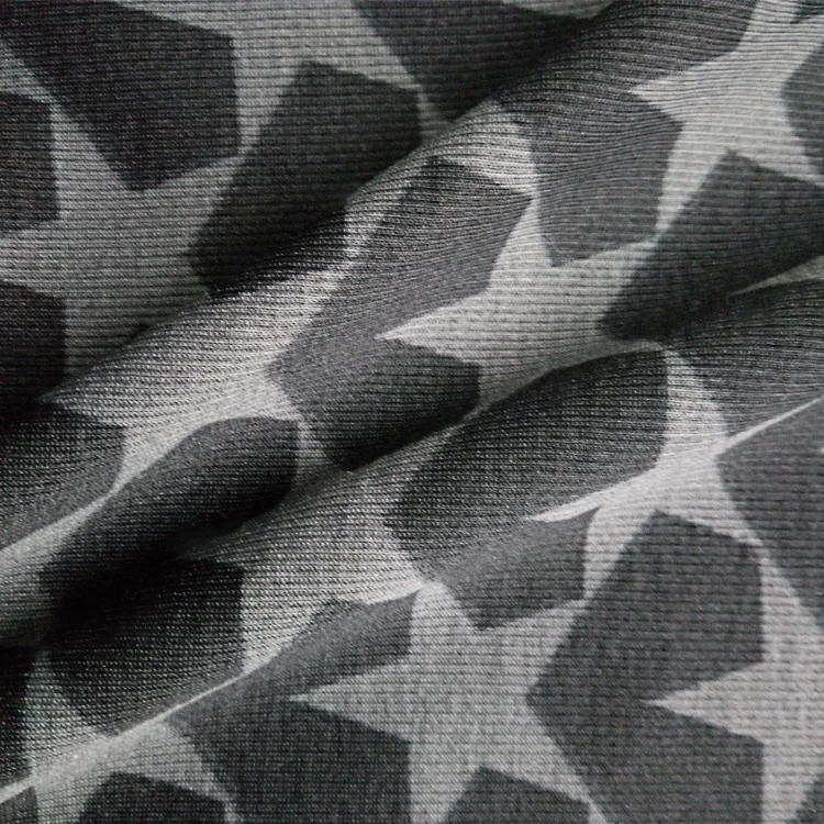  100 polyester material knitting imitated cotton l velvet printing star fabric for