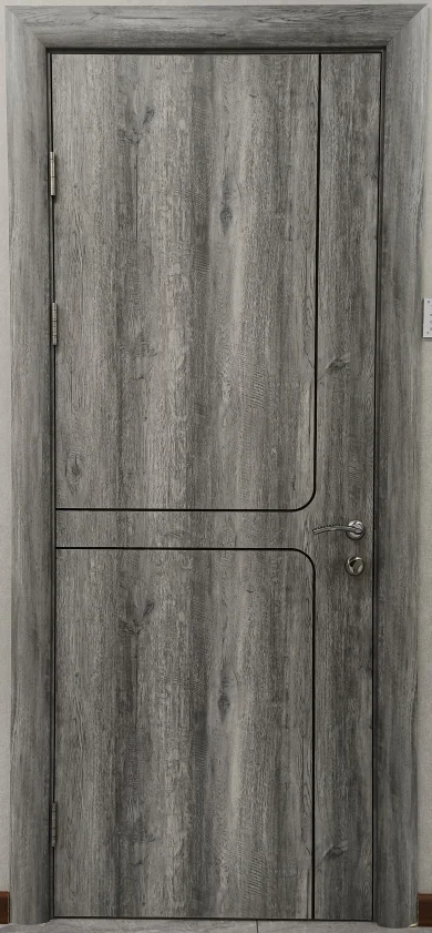 China Manufacturer  Wood plastic Door  Customized Size Soundproof WPC Door in Room