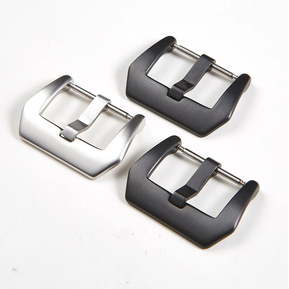 Hot 18mm 20mm 22mm 24mm Metal Watch Buckle For Leather Silicone Watchband Accessories 304 Stainless Steel Watch Clasp Buckle