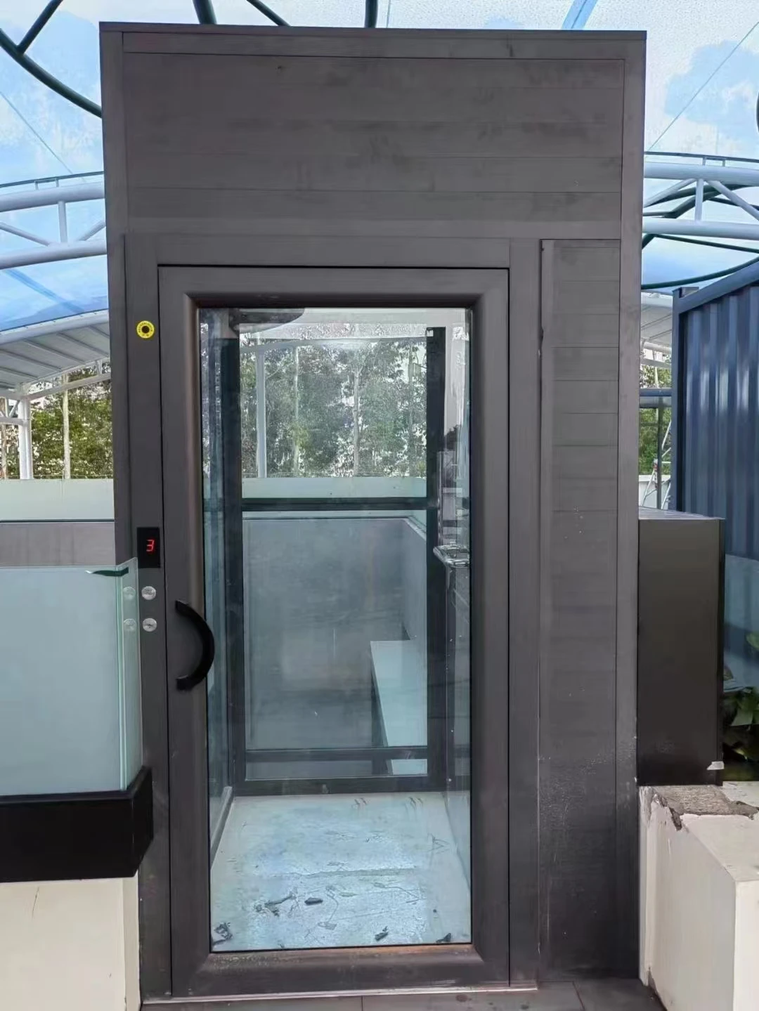 Customized AC Modern Villas Villa House  passenger platform lift residential home elevator