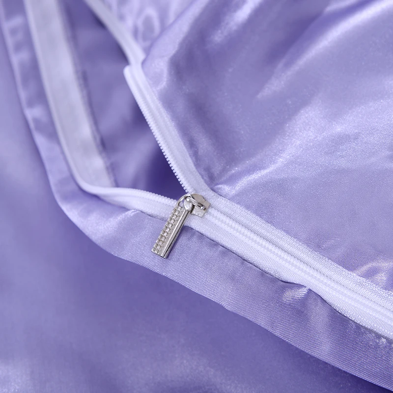 Satin Silk 4Pcs Bed Sheet Clip Bed sheet Elastic Fastener Mattress With Duvet Cover Bedding Set