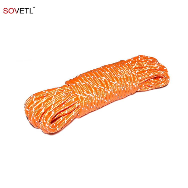 SOVETL High Strength Braided Cord Lightweight UHMWPE Rope With Reflective Tracer