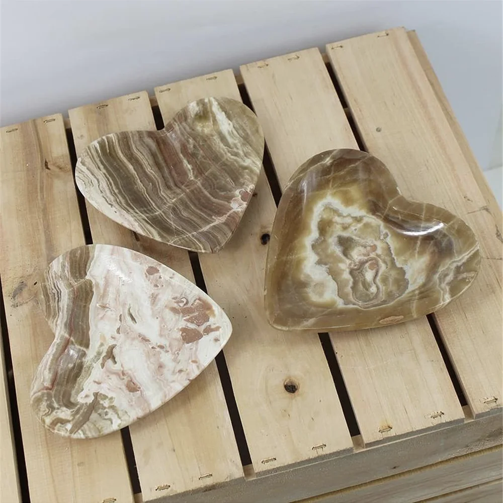 Luxury Heart green onyx bathroom soap dish